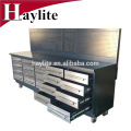 Gabinete de herramientas con cajones de acero inoxidable